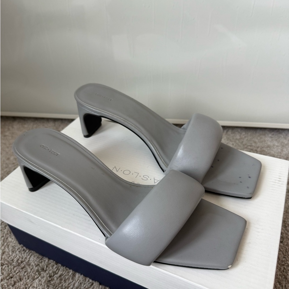 Gray Women's Heeled Sandals